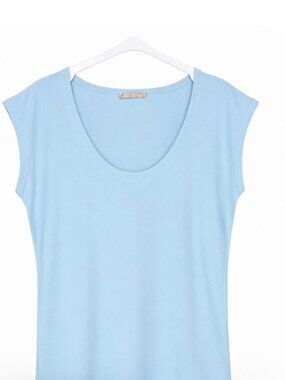 Synergy Organic Clothing Classic Tee - shirt Light Blue Organic Cotton Size S/M